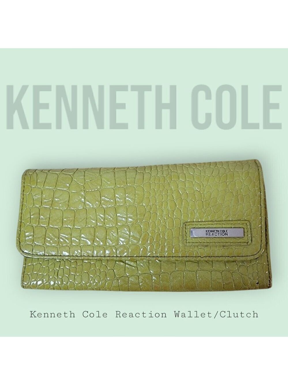 Kenneth Cole Wallet - Faux Alligator - Funky and Fun Graphics